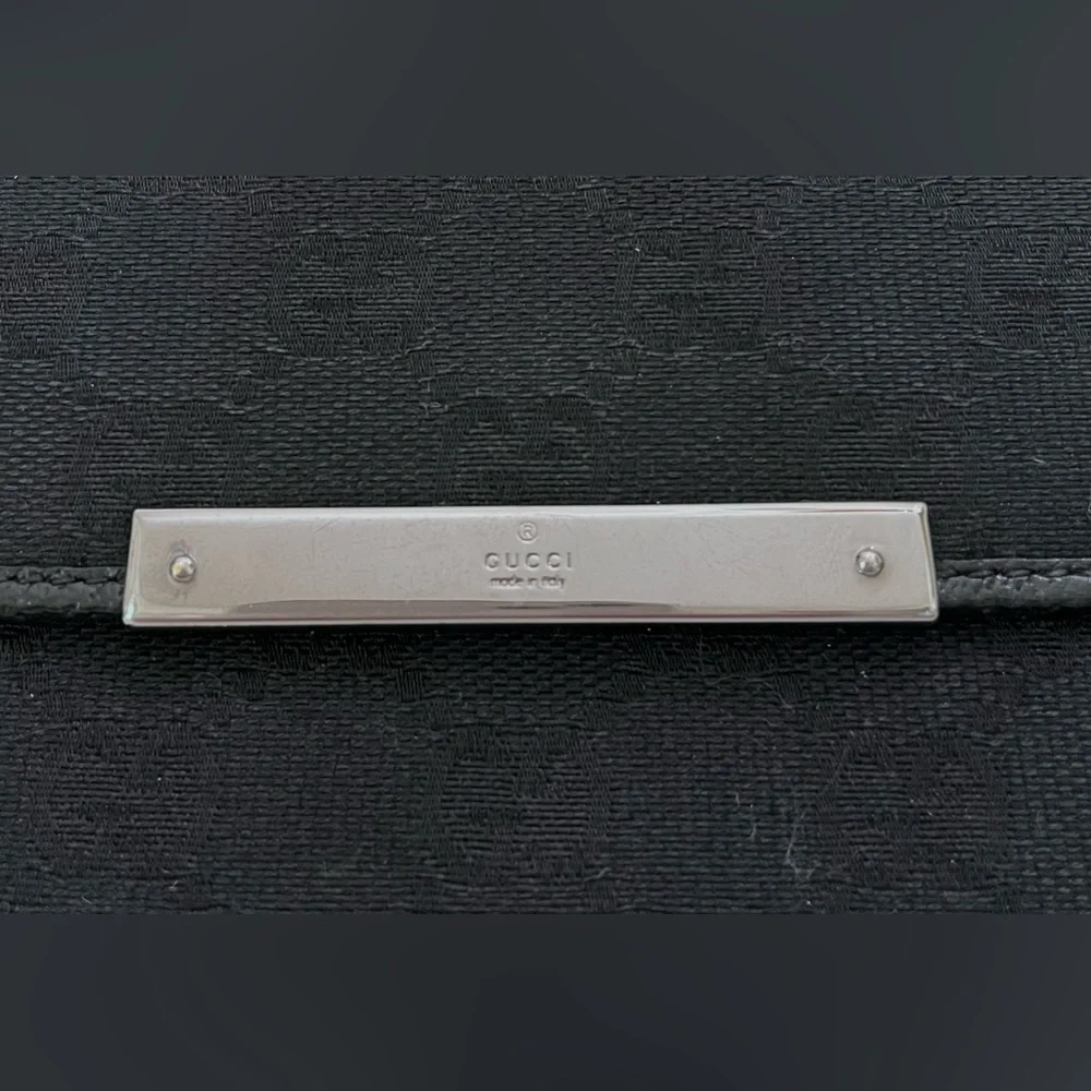 GUCCI Black Supreme Canvas and Leather Wallet - Picture 3 of 16